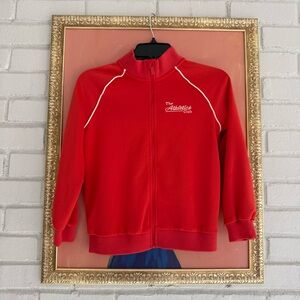 H&M Red Track Jacket Boys Size 8 Full Zip Lightweight Activewear